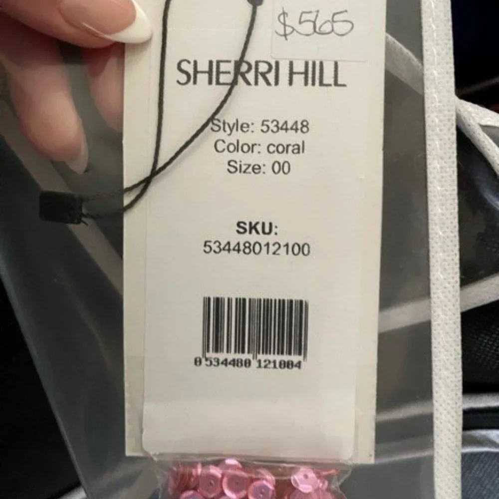 Sherri Hill - 2 piece Dress - Coral - Size 00 - Picture 3 of 6